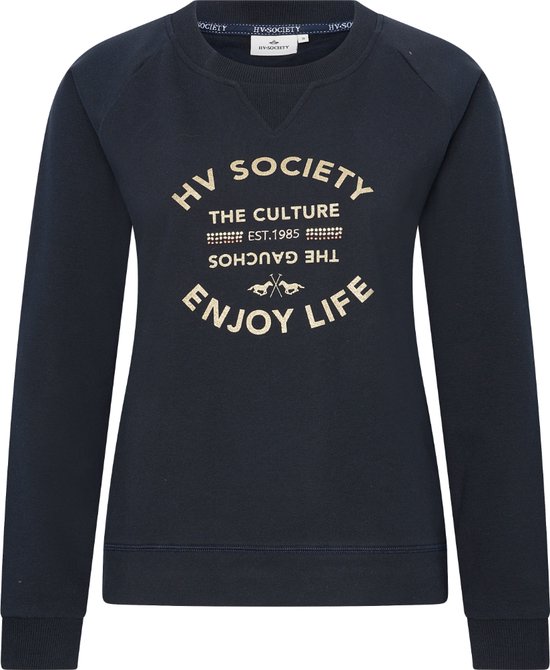 Hv Society Debora Cotton Stripe Shirt with Embroidered Logo Blue/White