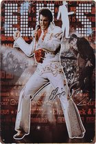 Signs-USA - Concert Sign - metaal - Elvis Presley - White Suit - 20x30 cm