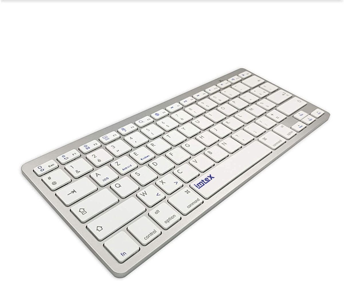 Imtex Toetsenbord Draadloos - Bluetooth Keyboard - QWERTY - Wireless Keyboard - Universeel - Zilver