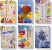 Cards & Crafts 6 luxe Communie wenskaarten - 12 x 17 cm - Communie - met enveloppen