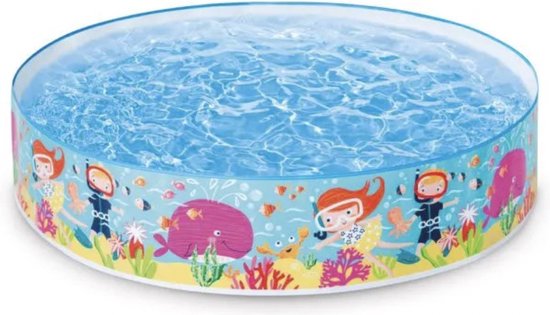 Intex Kinderzwembad met Harde Rand - 122cm - 281 liter - Ruim Zwembad voor Baby's, Peuters & Kleuters - Intex Zwembad - Thuis Zwembad - Vrolijk Kinderbadje - Hoge Kwaliteit - Zomer Zwembad - Thuis Zwembad - Kinderzwembad