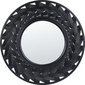 TIERGA - Wandspiegel - Zwart - Synthetisch materiaal