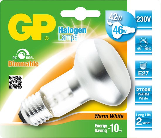 GP Lighting 046714-HLME1 ampoule halogène 42 W Blanc chaud E27 | bol.com
