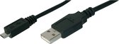 Goobay USB micro-B 180, 1.8m, 1,8 m, Micro-USB B, USB A, Mâle/Mâle, Noir