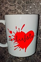 Bedrukte mok met tekst: Liefste, Gesublimeerde mok, Beker met tekst, Koffie mok voor de liefste