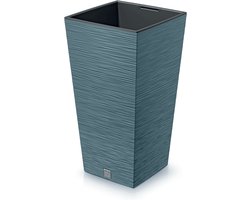 Prosperplast Furu Square - Bloempot Hoog Vierkant- 30x30x55cm - Scandinavisch blauw