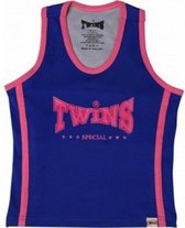 Twins Special Dames Tanktop incl Sportbeha TSB-2 Blauw Neon Roze maat L