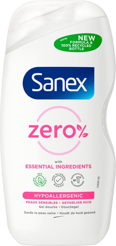 Sanex Douchegel - Zero % Hypoallergenic - Voor de Gevoelige Huid - 6 x 500  ml | bol.com