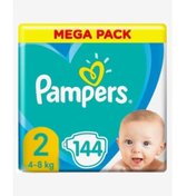 Pampers - Baby Dry - Maat 2 - Mega Pack - 144 Stuks - 4-8 KG