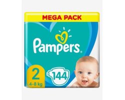 Pampers - Baby Dry - Maat 2 - Mega Pack - 144 Stuks - 4-8 KG