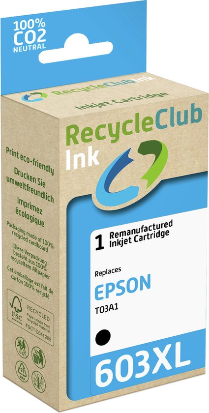 Cartouche d'encre RecycleClub - Cartouche d'encre - Alternatief pour Epson  T03A1 603XL