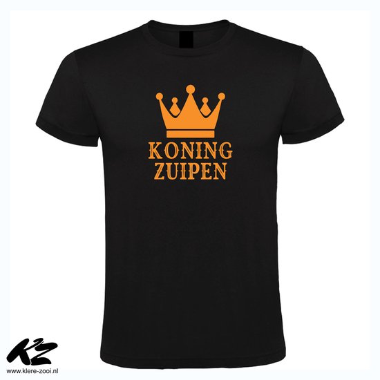 Klere-Zooi - Koning Zuipen - Heren T-Shirt - L