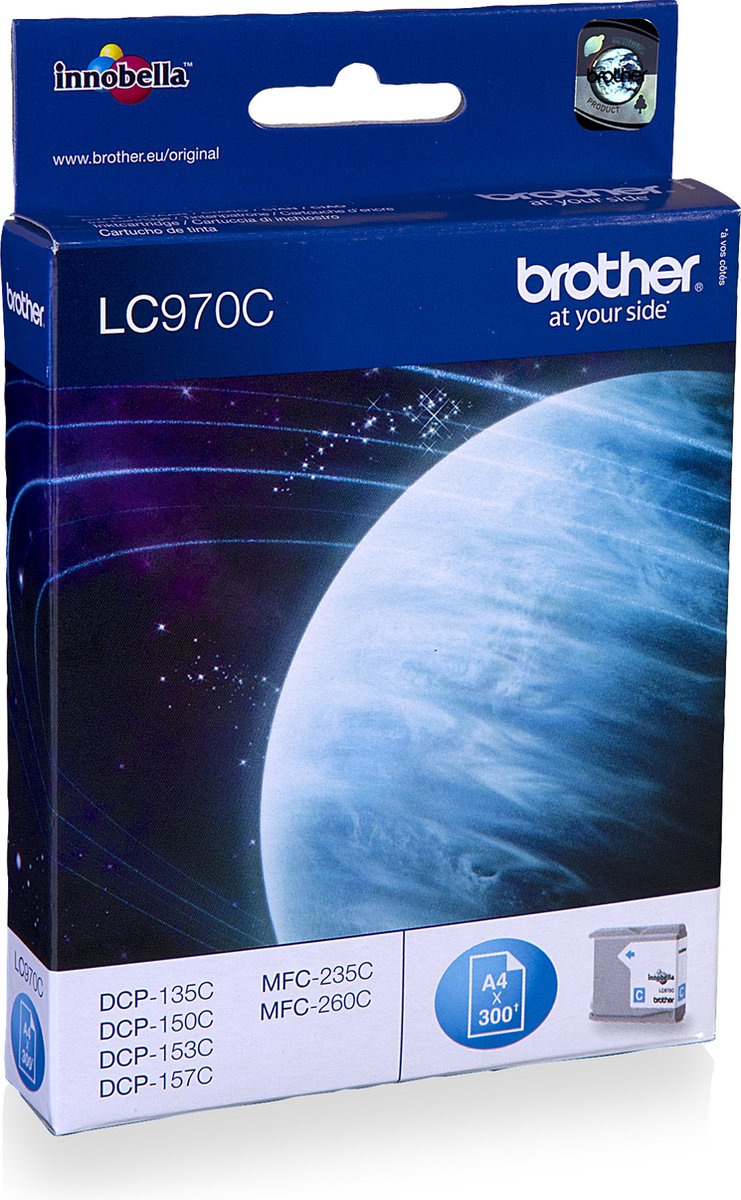 LC-970 inktcartridge cyaan standard capacity 300 pagina's 1-pack blister zonder alarm