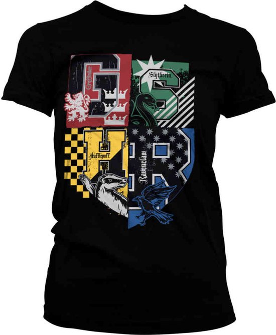 Harry Potter Dorm Crest Big & Tall T-Shirt – Officially Licensed, Black, Size 5X-Large
