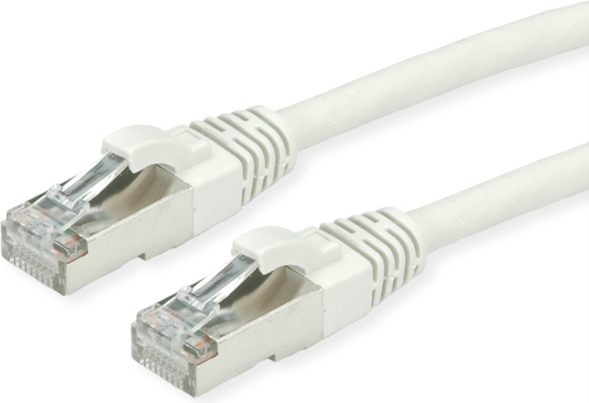 ROLINE S/FTP-kabel Cat.7, LSOH, met RJ-45 connectoren (500 MHz / Klasse EA), grijs, 0,5 m