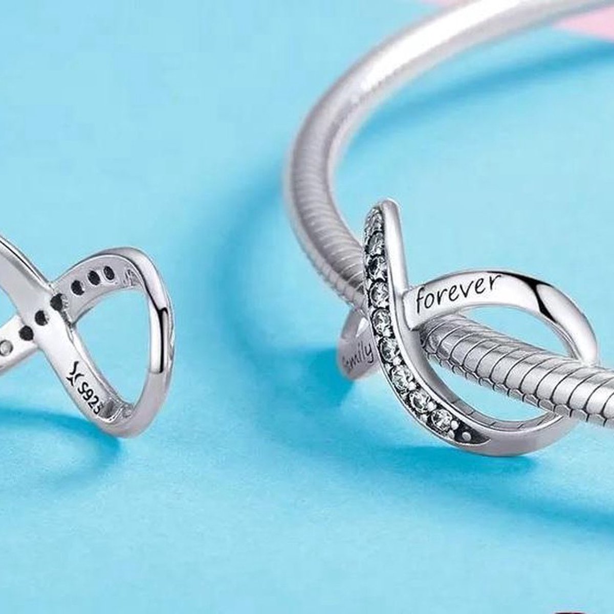 Bedels Voor Armband Infinity Zilver 925 Sterling Geschikt Voor 