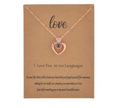 Akyol - hart ketting - valentijns cadeau - leuke ketting voor je vriendin - Valentijn cadeau - hartjes ketting - ketting - collier - accessoires