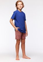 Woody pyjama jongens/heren - galaxy blauw - schildpad - 231-2-QRS-Z/856 - maat 128