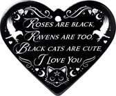 Alchemy - Roses Are Black - Poetic Heart Grote Onderzetter - Zwart