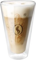Design latte macchiato glazen 250 ml, koffieglas voor cappuccino, espresso, koffiemandala, dubbelwandig borosilicaatglas, thermisch glas, koffieglazen (1)