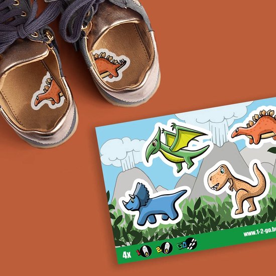 Schoenstickers - Dino - Schoensticker Links Rechts - Dinosaurus Speelgoed -  Stickers -... | bol