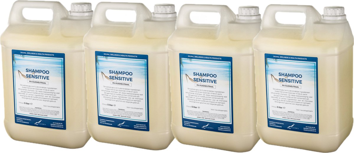 Shampoo Sensitive - 5 Liter - set van 4 stuks