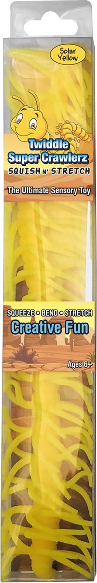 Twiddle Super Crawlerz - Squish n' Stretch - Solar Yellow - Fidget Toy