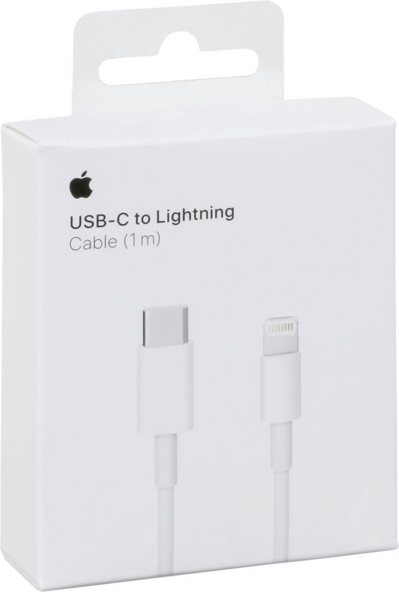 Gehakt Met pensioen gaan Rouwen Apple USB-C naar Lightning oplaadkabel - 1m - wit (MX0K2ZM/A) | bol.com
