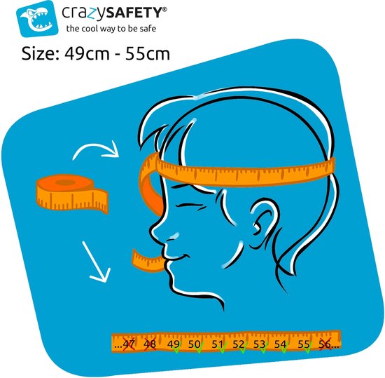 Crazy Safety - Kinderfietshelm - Oranje Nemo Vis - S/M - 49-55 cm verstelbaar van Crazy Safety — afbeelding 5