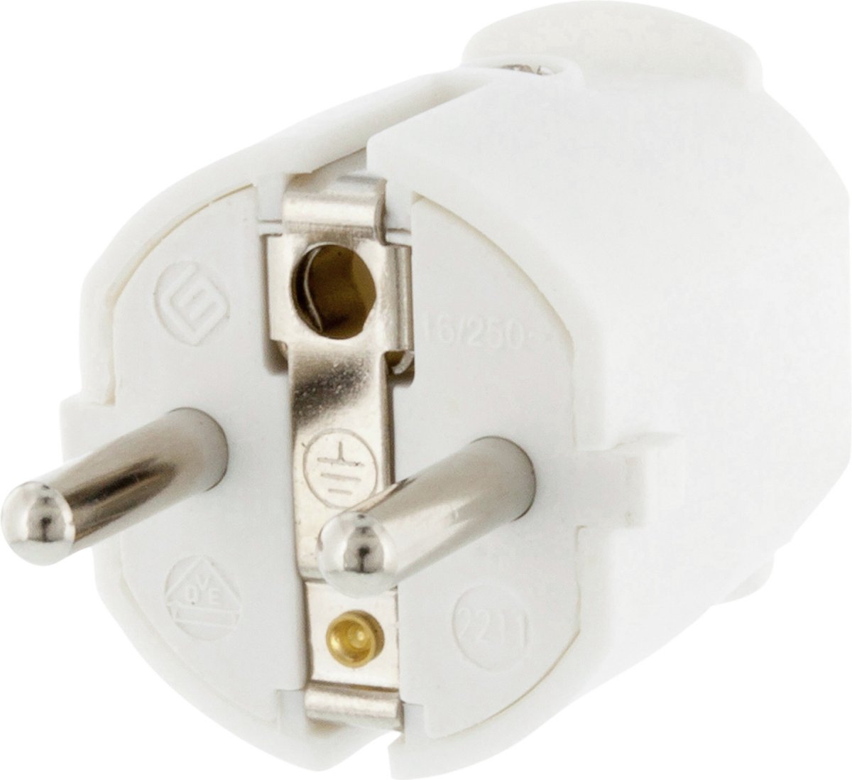 Image of ABL PVC Stekker + RA - 16A 230V - Wit - Veilig en betrouwbaar