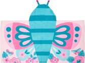 Stephen Joseph - kinder badcape - roze aqua vlinder