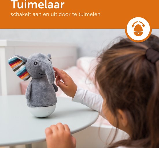 Zazu - Tuimel & Nachtlampje in 1 - Elli Olifant - Gaat aan en uit door beweging van Zazu — afbeelding 3