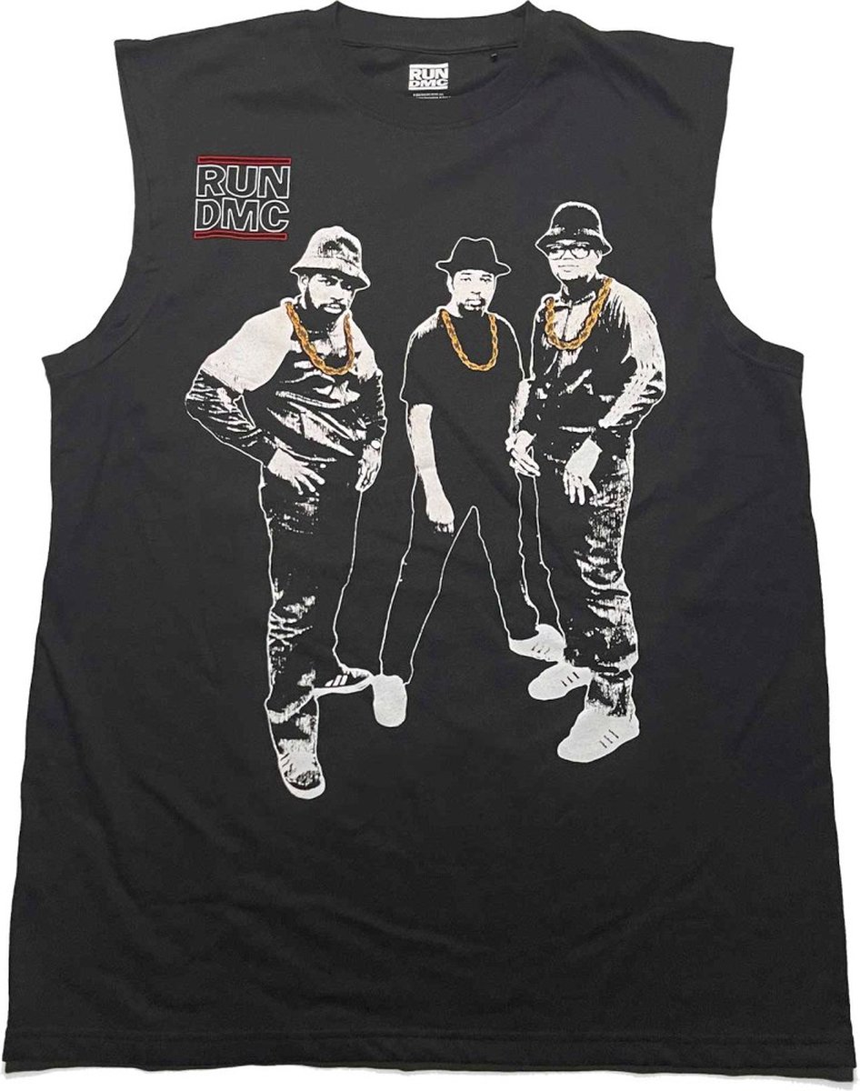 Run DMC - Gold Chains Photo Tanktop - 2XL - Zwart