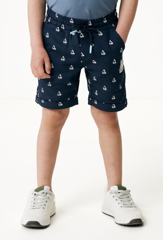 Chino Shorts With Roll Up Cuff Jongens - Navy - Maat 122-128