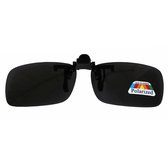 Clip On Zonnebril - Voorzet - Voorzetbril - Overzet - Nachtbril - Gepolariseerd - Opzet Zonnebril - Rechthoek Model - Zwart