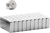 Brute Strength - Super sterke magneten - Vierkant - 10 x 10 x 4 mm - 20 stuks - Geschikt voor radiatorfolie - Voor koelkast - whiteboard