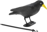 Raaf/kraai - zwart - vogelverjager - 35 cm - diervriendelijke vogelverschrikker