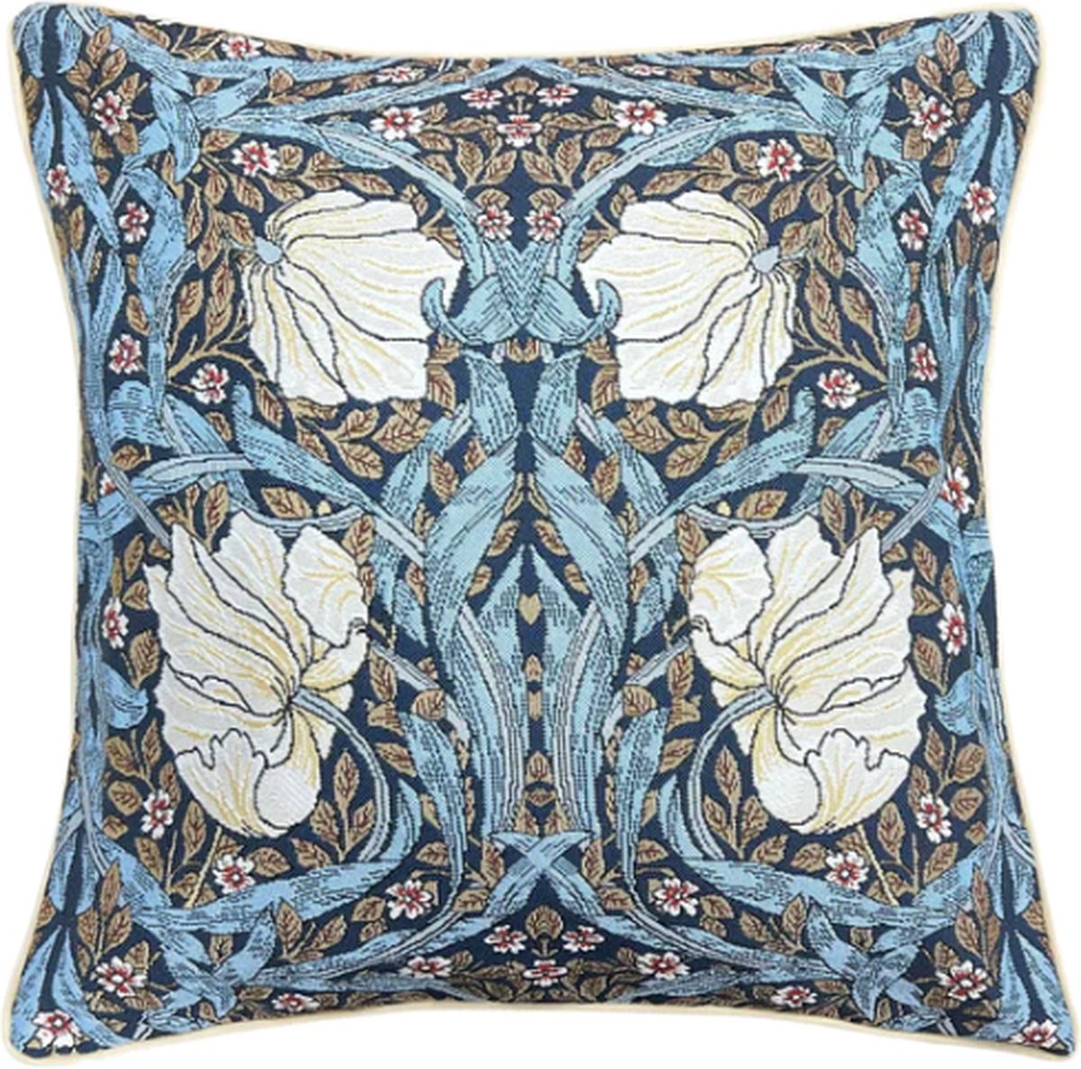 Signare Kussenhoes - Kunst - Luxe gobelinstof - Pimpernel en Thyme - Blauw - William Morris - 45 x 45 cm