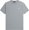 Fred Perry - T-Shirt Ringer M3519 Lichtgrijs - Heren - Maat L - Modern-fit