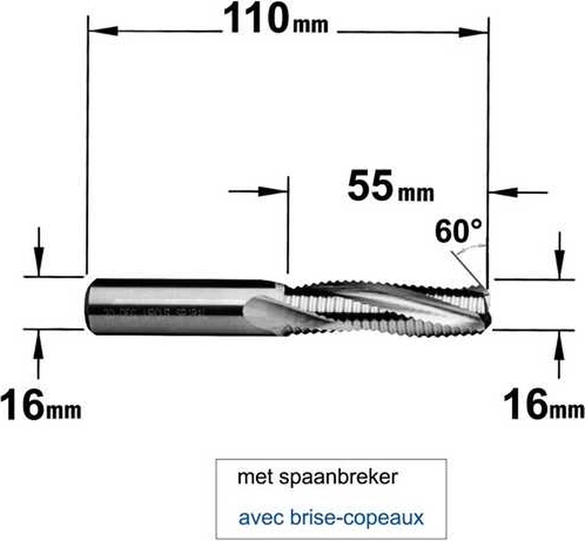 Kantenfrees 3 in 1 HW S=8 D=19x15.87x59 CMT, 907.190.11