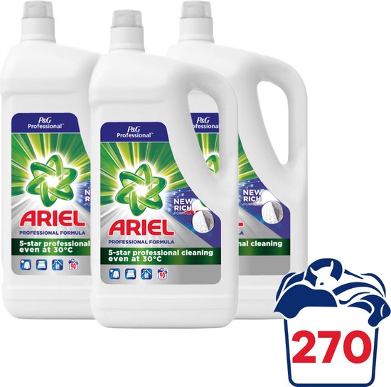 Ariel - Professionnel - Lessive Liquide - Régulier - 270 lavages - 12.15L |  bol.com