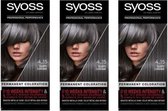 Syoss - 4-15 Dusty Chrome - Permanente Haarverf - Haarkleuring - 3 stuks