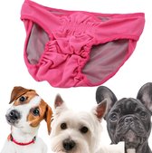 Hondenluier - Wasbare luier voor teef - loopsheidbroekje - Roze - MEDIUM