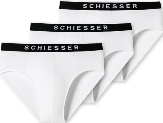 Schiesser Heren Rio Slip Organic - Wit - 3 pack - Maat S