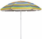 Zoem - Parasol – Extra strong - Inclusief houder – Strand – Groen – Blauw - Winddicht - Windsterk - Zon - Paraplu - Parasolhouder