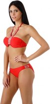 Mooie exclusieve rode bikini met steentjes - maat S