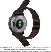 Zwart Nylon met rode weave 22mm horlogebandje geschikt voor Garmin Fenix 5 (& Plus & Sapphire) / Fenix 6 (Pro / Sapph / Solar) / Fenix 7 (Sapph / Solar) Forerunner 935/945 /Quatix 5 &5 Sapphire /Approach S60 & S62 / MARQ/D2 Delta– Quickfit Compatibel