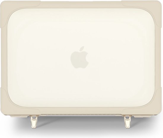 Lunso - MacBook Air 13 pouces M2 (2022) - Housse de protection Armor avec pattes - Beige