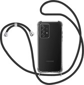 Hoesje met koord - ketting - Draagriem voor Schouder / Nek - touw - Hanger - Schouder tas - Geschikt voor: Samsung Galaxy A52 / A52s - transparant