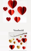 Akyol - Hartjes decoratie slinger – Valentijn-slingers met hart -valentijns versiering - 6 stuks - valentijnsdag decoratie – Versiering – Valentijsdag – Hartjesslinger